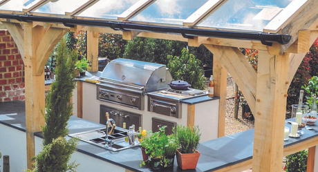 bespoke oak pergola - available from Cedar Nursery, Surrey