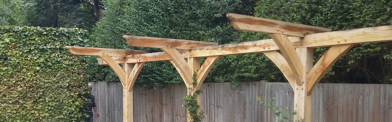 Bespoke Solid Oak Pergolas - Cedar Nursery - Plants and Outdoor Living