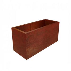 Corten Steel Hones Barrier Trough 1000x500x400mm