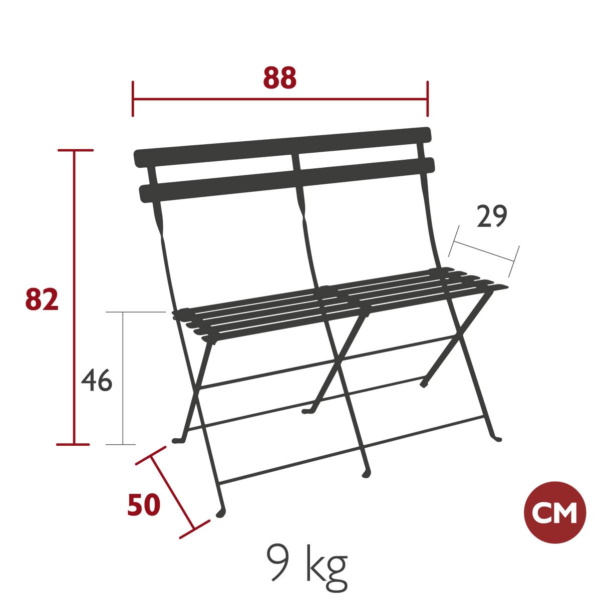 2-Seater Bistro Bench