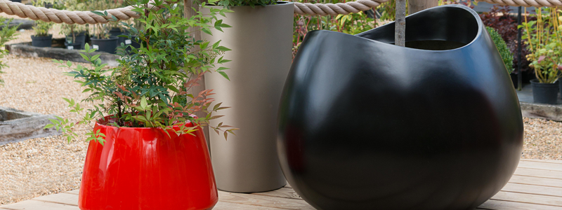 save on bespoke fibreglass garden planters