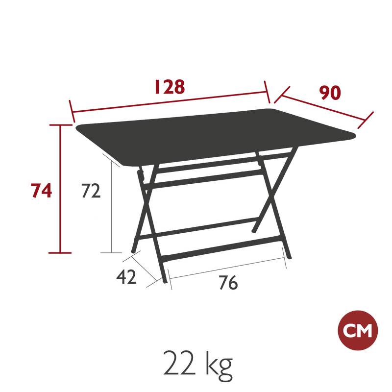 Caractere Rectangular Table