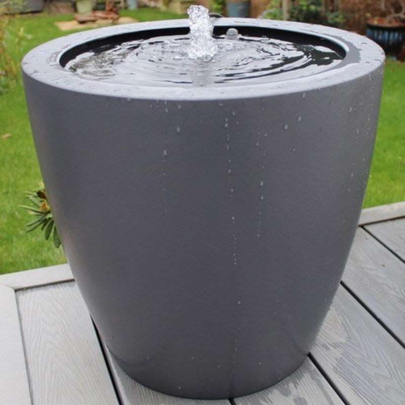 Garden planter used as water feature