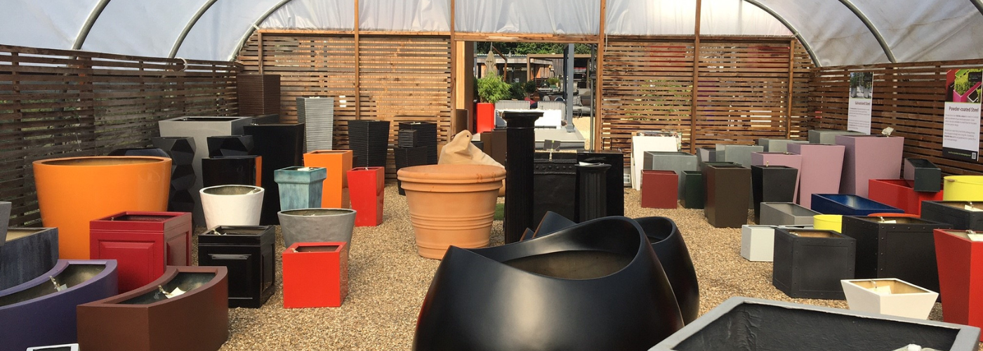 Visit our garden planter showroom at Cedar Garden Nursery in Cobham, Surrey