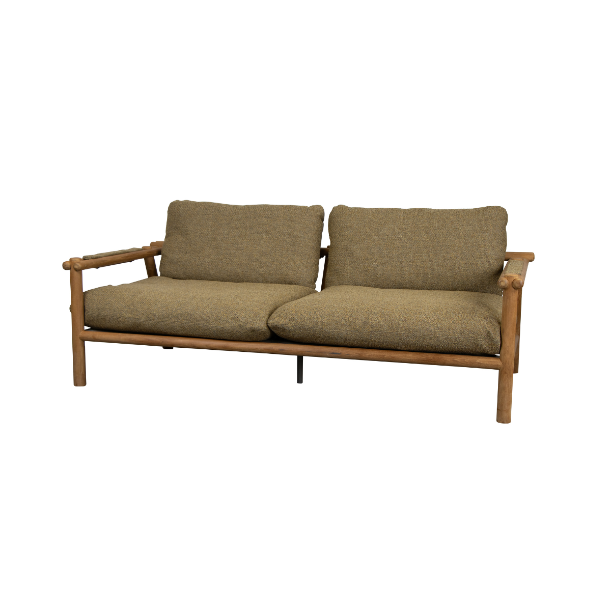 Cane Line Teak Sticks 2-Seater Sofa in Turmeric