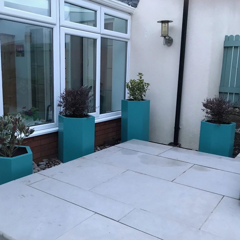 Fibreglass planters in selected RAL colour