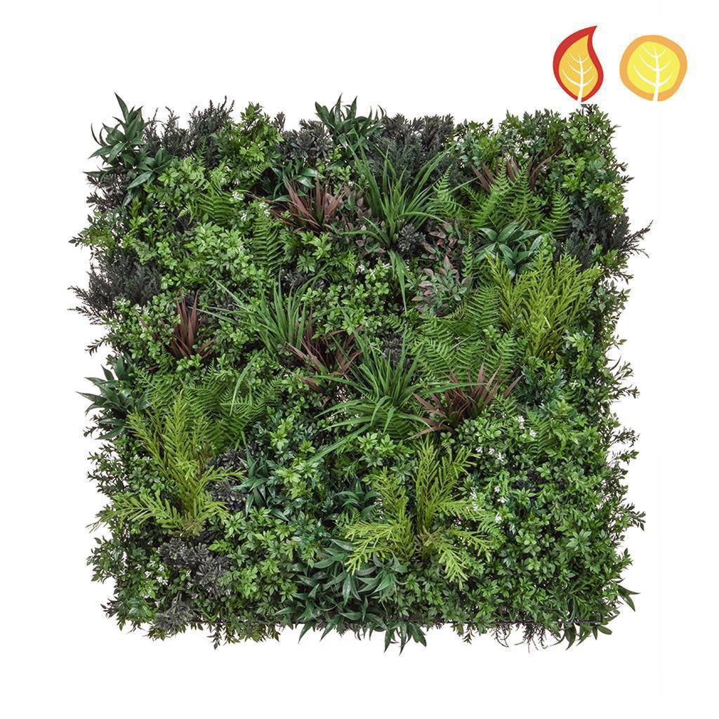 Greenwall Mat Mixed Artificial Plant Wall - Cedar Nursery - Plants and Outdoor Living