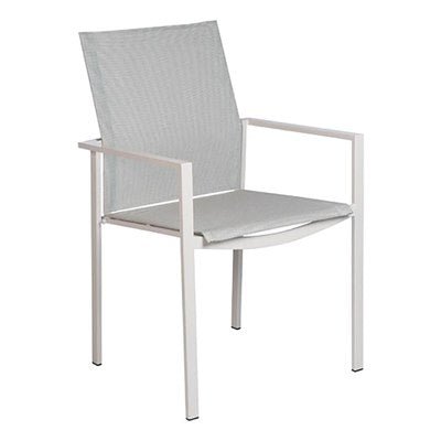 Mercury Powder-Coated Dining Armchair - Cedar Nursery - Plants and Outdoor Living