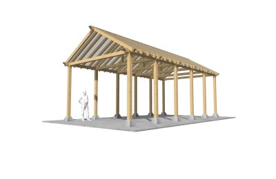 Roofed Oak Pergola - Cedar Nursery - Plants and Outdoor Living